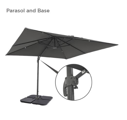 Illuminate Your Outdoor Space with a Cantilever Garden Parasol and Base