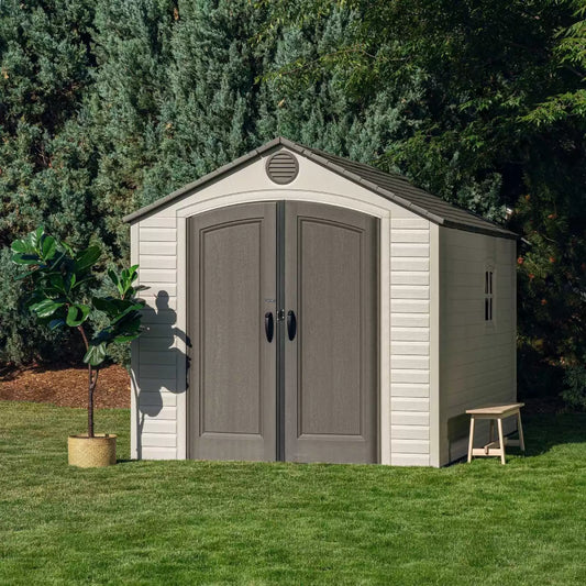 Lifetime Outdoor Storage Plastic Garden Shed (Size: 8x12.5ft)