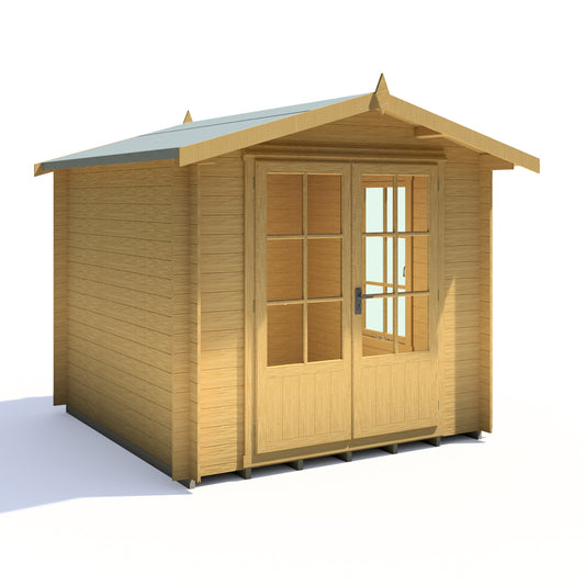 Barnsdale Double Door 19mm Log Cabin (Size: 8x8)