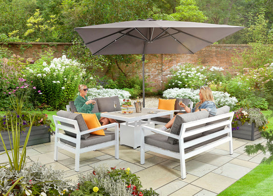 Create Your Outdoor Oasis: Tutbury Dual Height Rectangular Table Garden Set with x2 Sofas and x2 Chairs