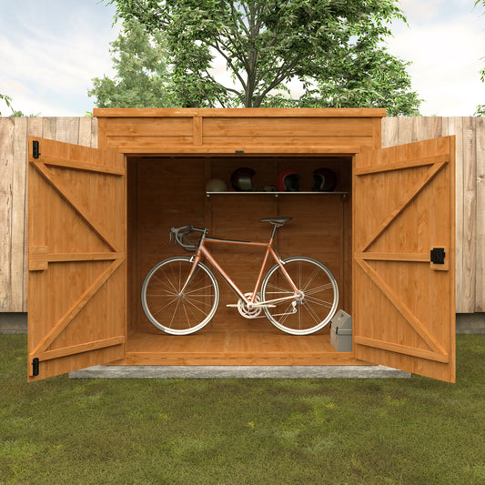 Flex Pent Garden Bike Shed (Sizes: 6x3, 6x4, 6x5, 6x6)