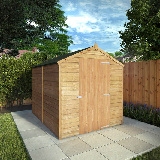 Overlap Apex Garden Shed (Size: 8x6)