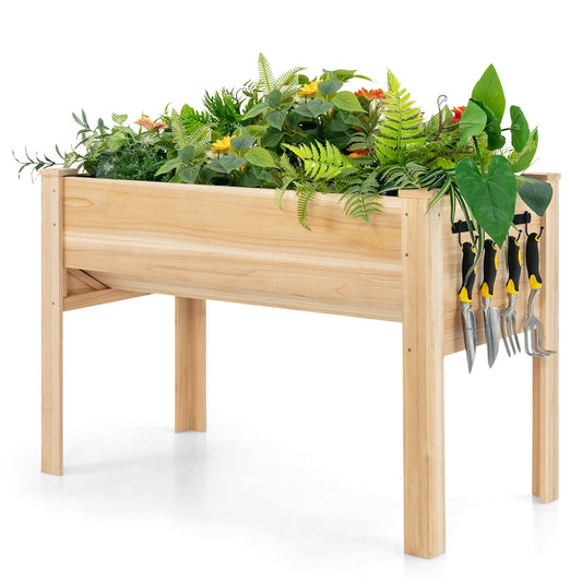 Elevated Raised Garden Bed with Funnel Design for Planter