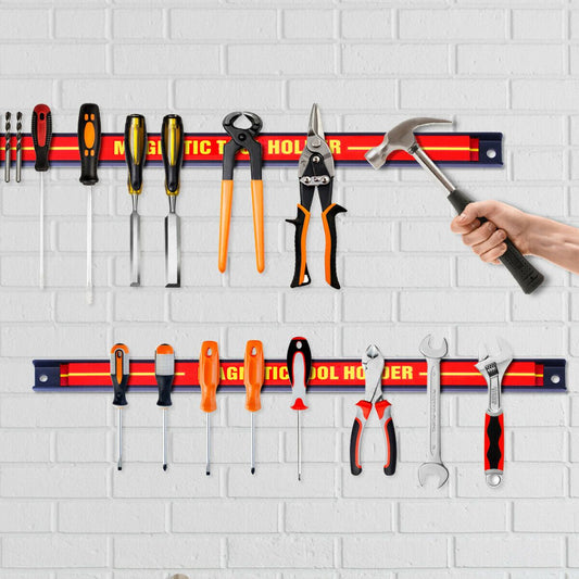 Set of 6 Magnetic Tool Strip Holder with Mounting Screws